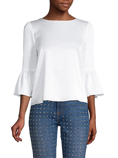 Shop Alice And Olivia Bernice Ruffle-sleeve Top