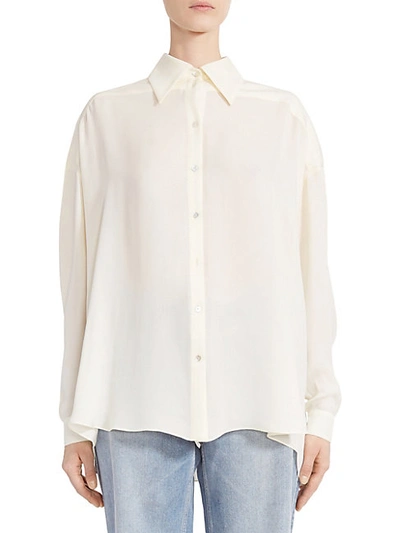 Shop Magda Butrym Vegas Fringed Silk Shirt