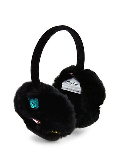 Shop Glamourpuss Embellished Rabbit Fur Ear Muffs