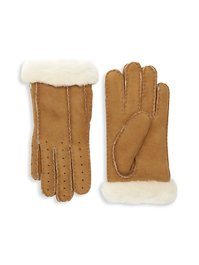 Shop Ugg Perforated Shearling Gloves
