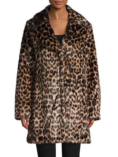Shop Avec Les Filles Leopard-print Faux Fur Coat