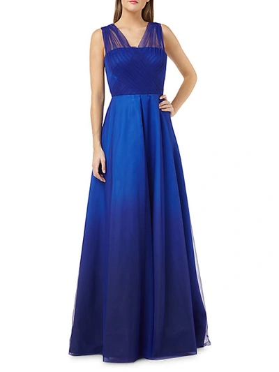 Shop Carmen Marc Valvo Infusion Draped Tulle Ball Gown
