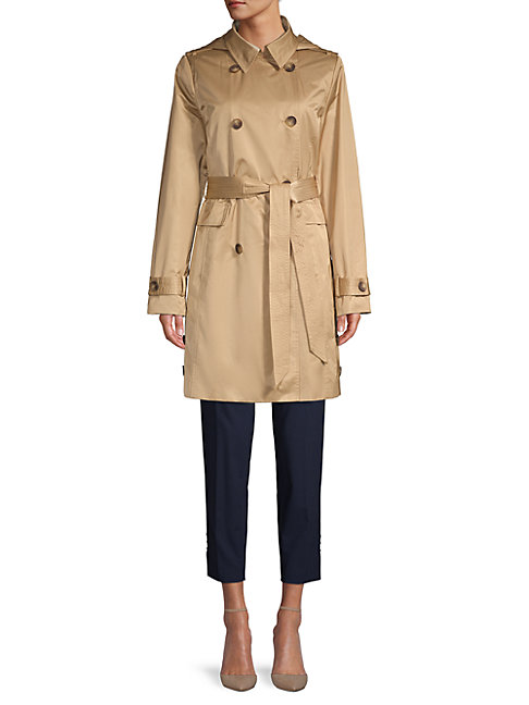 dkny trench coat with hood