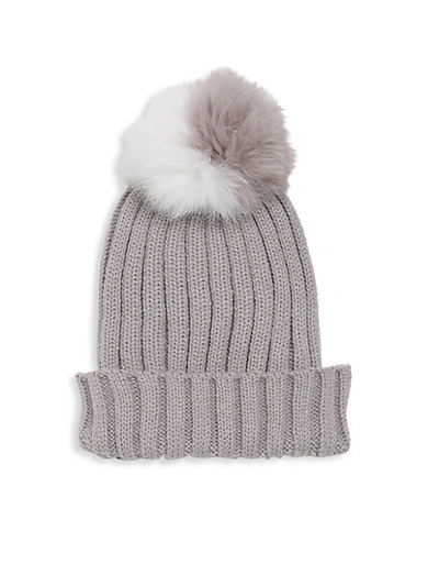 Shop Adrienne Landau Dyed Fox Fur Pom Pom Hat