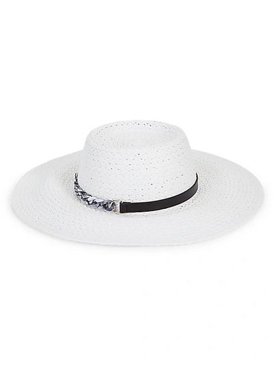 Shop Vince Camuto Chain-accent Straw Hat