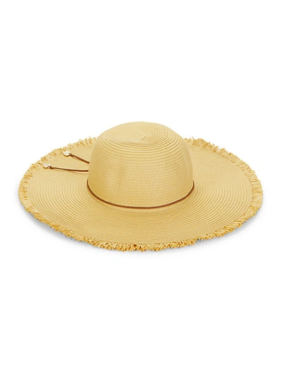 Shop Karl Lagerfeld Fringed Straw Panama Hat