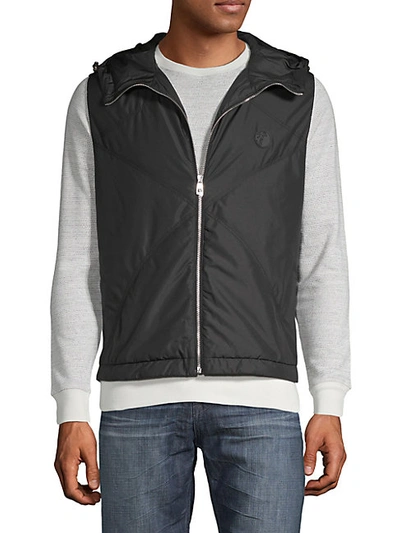 Shop Versace Zip-front Hooded Vest