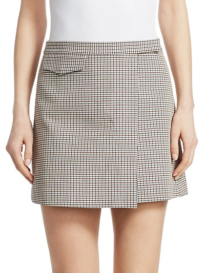 Shop Theory Wool-blend Plaid Mini Wrap Skirt