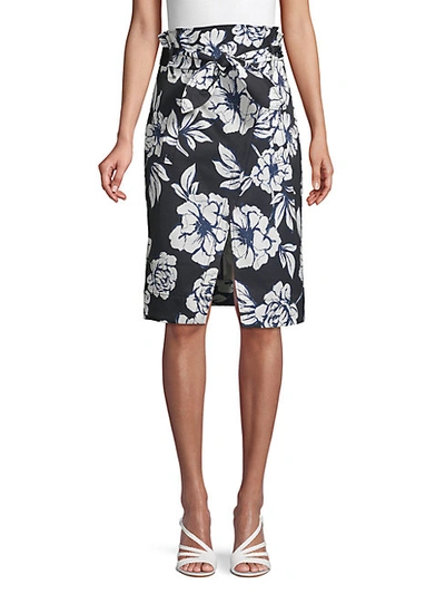 Shop Marissa Webb Floral-print Tie-front Skirt