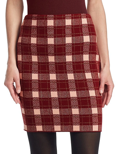 Shop Akris Punto Tweed Check Mini Skirt