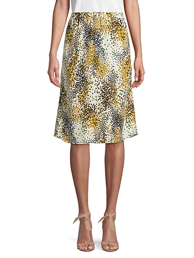 Shop Marni Confetti-print Silk Skirt