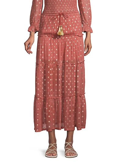 Shop Raga Polka Dot-print Tiered Skirt