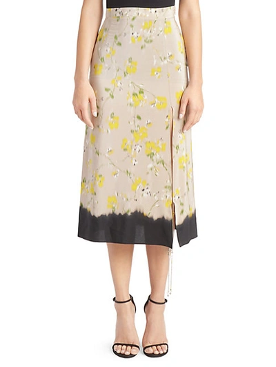 Shop Altuzarra Felice Floral Silk Skirt
