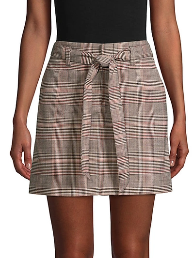 Shop Sanctuary Tie-front Plaid Mini Skirt
