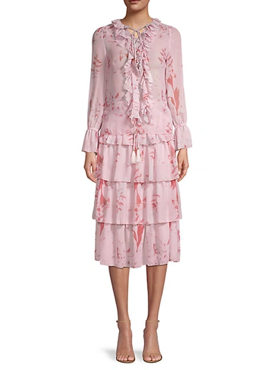 Shop Avantlook 2-piece Floral-print Blouse & Skirt Set