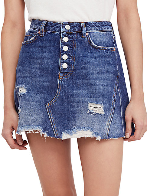 dark denim skirt