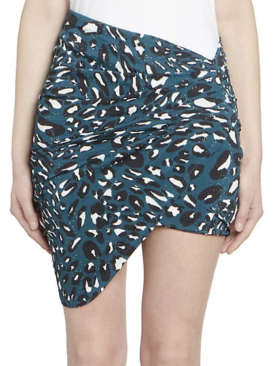 Shop Alexandre Vauthier Microcrystal Ruched Mini Skirt
