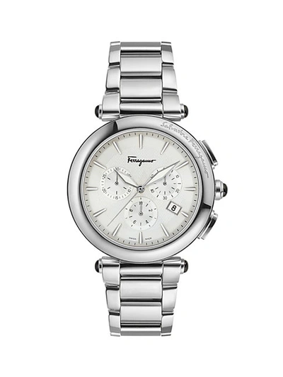 Shop Ferragamo Idillio Stainless Steel Chronograph Watch