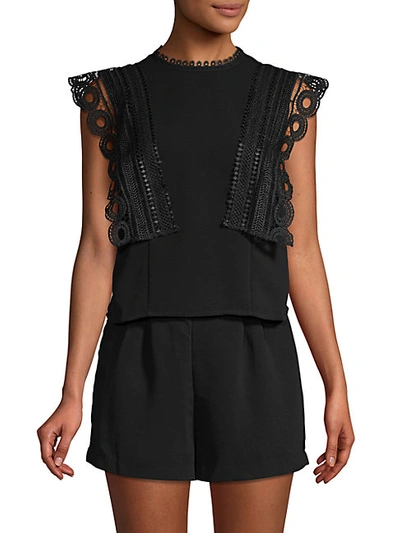 Shop Avantlook Lace-trim Romper