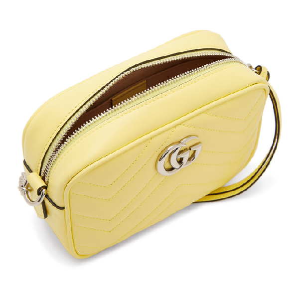 Gucci Yellow Mini Gg Marmont 2 0 Camera Bag In 7412 Banana Gucci Yellow Mini Gg Marmont 2 0 Camera Bag In 7412 Banana