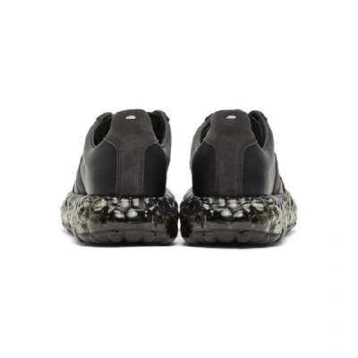 Shop Maison Margiela Black Caviar Replica Sneakers In Black/matt