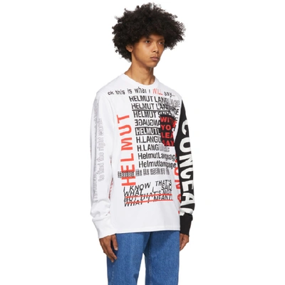 Shop Helmut Lang White Willie Norris Edition Long Sleeve T-shirt