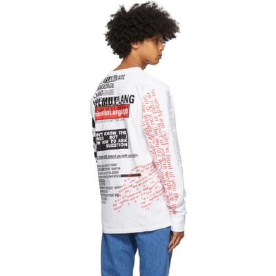Shop Helmut Lang White Willie Norris Edition Long Sleeve T-shirt