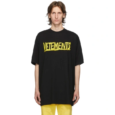 Shop Vetements Black World Tour T-shirt