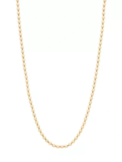 Shop Stephanie Winsdor Women's 18k Solid Yellow Gold Ball Chain Necklace/26"