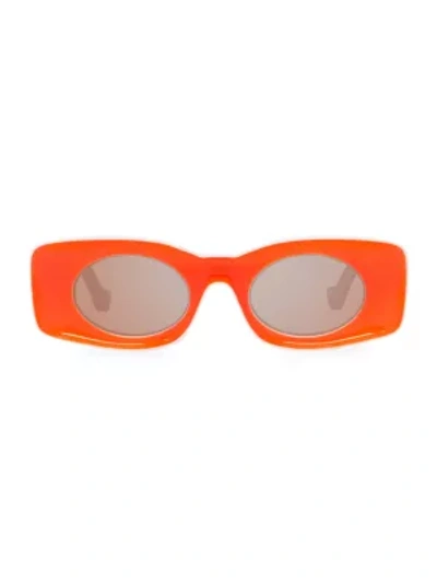 Shop Loewe Paula Ibiza Original 49mm Square Sunglasses In Orange