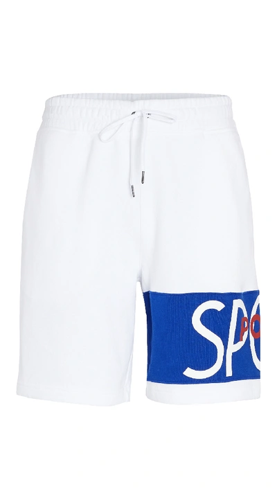 Shop Polo Ralph Lauren Polo Sport Jersey Shorts In White
