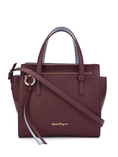 Shop Ferragamo Handtasche Mit Doppeltem Henkel In Red