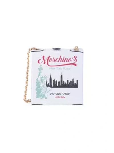 Shop Moschino Pizza Box Leather Crossbody Bag In Multi