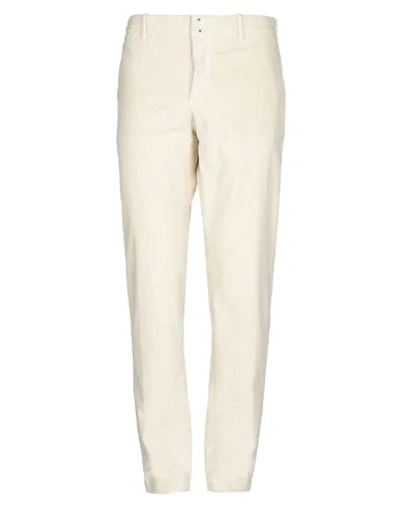 Shop Incotex Pants In Ivory