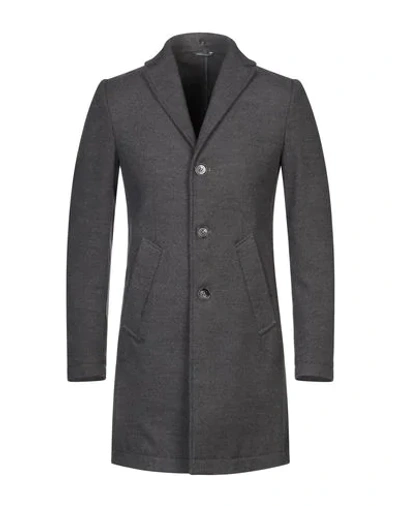 Shop Grey Daniele Alessandrini Man Coat Lead Size 44 Polyester