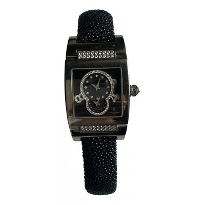 Pre-owned De Grisogono Black White Gold Watch
