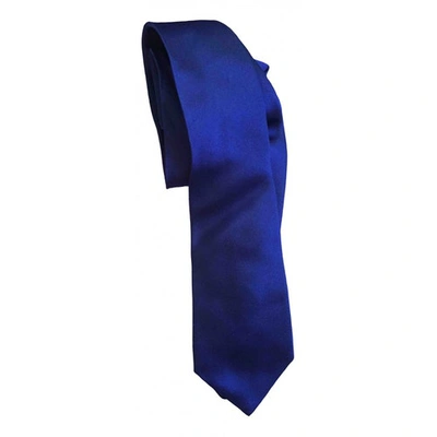 Pre-owned Emporio Armani Blue Silk Ties