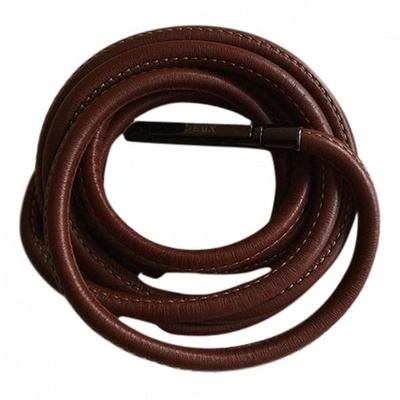 Pre-owned Delvaux Leather Belt In Brown
