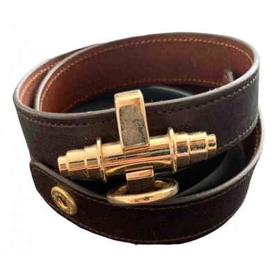 Pre-owned Givenchy Brown Leather Bracelet