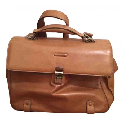 Pre-owned Piquadro Camel Leather Travel Bag