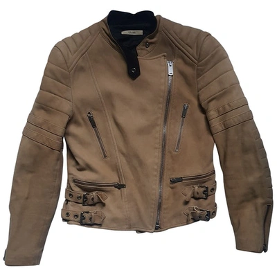 Pre-owned Celine Beige Leather Jacket