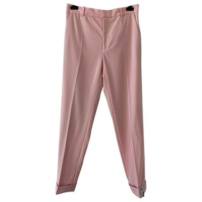 Pre-owned Y/project Wool Trousers In Pink