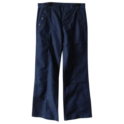 Pre-owned Miu Miu Blue Denim - Jeans Trousers