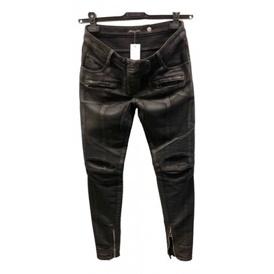 Pre-owned Balmain Slim Pants In Black