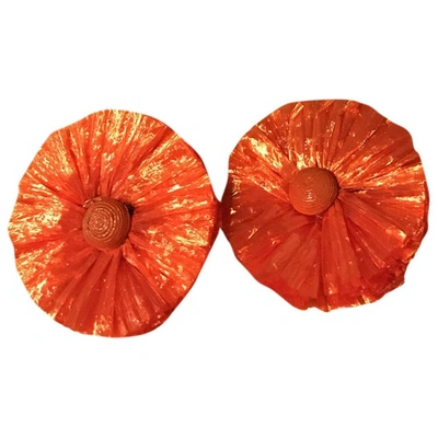 Pre-owned Blumarine Orange Metal Earrings