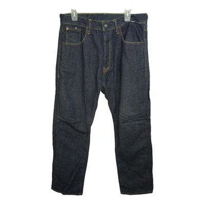 Pre-owned Evisu Blue Cotton - Elasthane Jeans