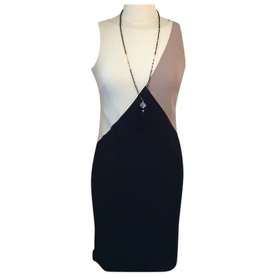 Pre-owned Paule Ka Mid-length Dress In Black