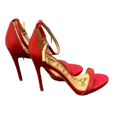 Pre-owned Sam Edelman Red Leather Heels