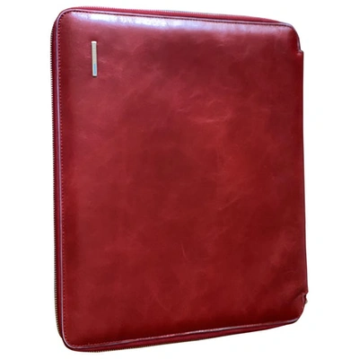 Pre-owned Piquadro Red Leather Wallet