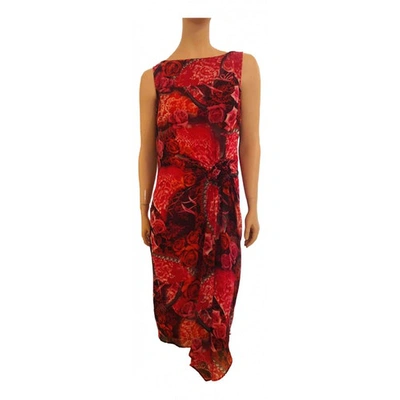 Pre-owned Escada Red Silk Dress